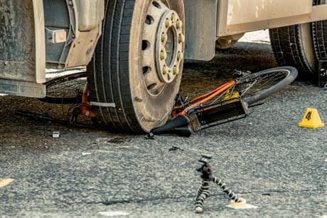 Bike Vs Truck Accident