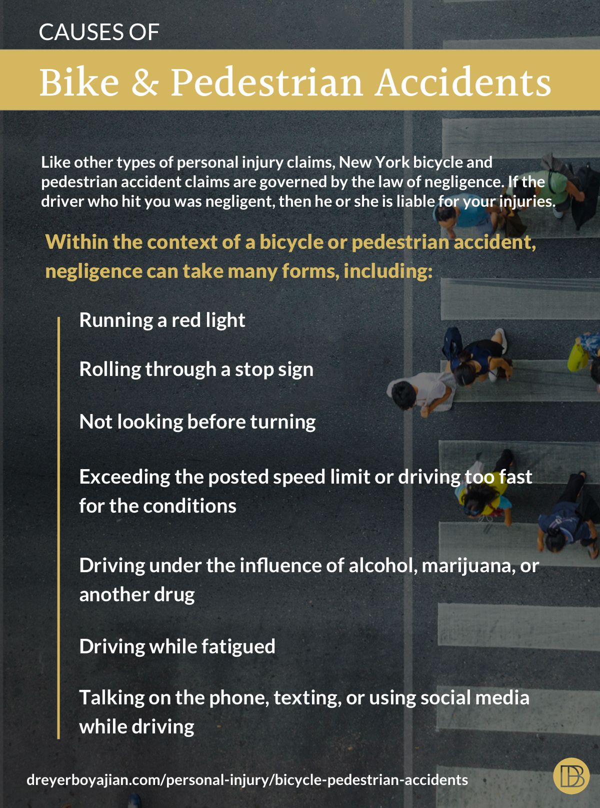 causes bike pedestrian accidents