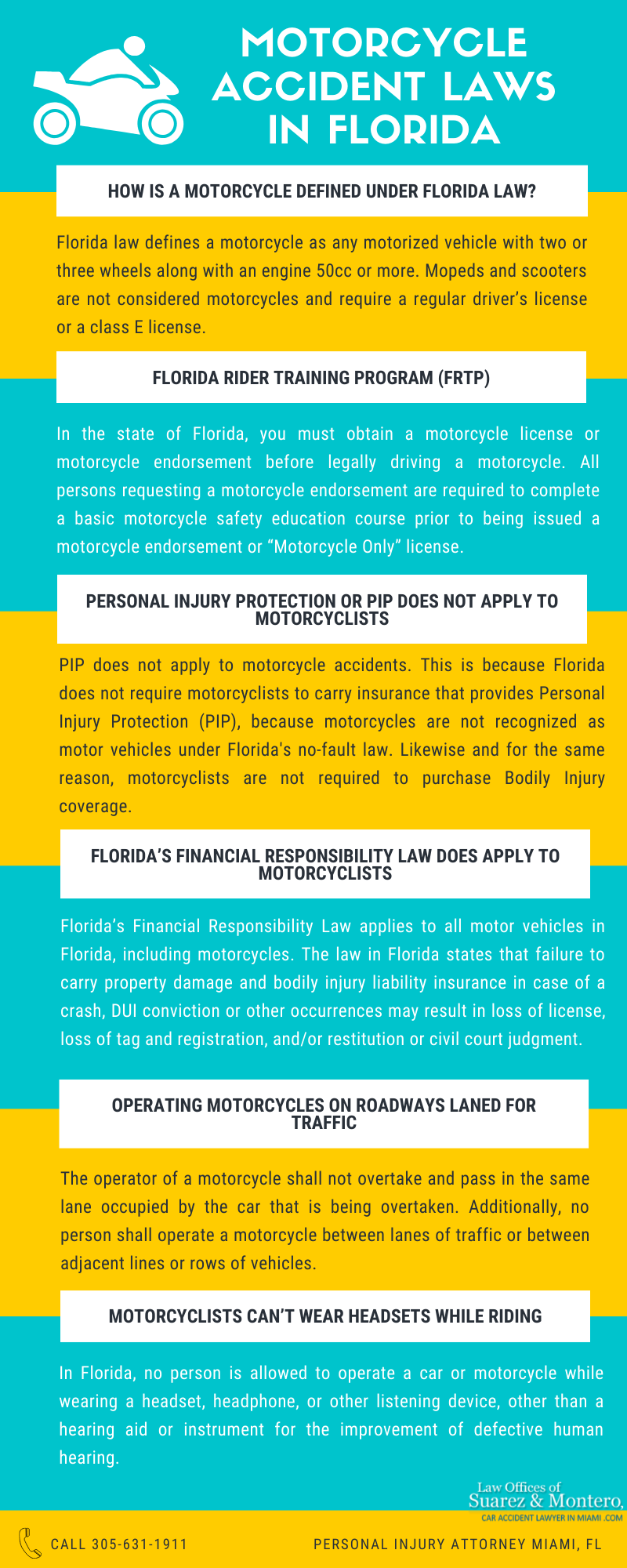 motorcycle accident laws in florida infographics