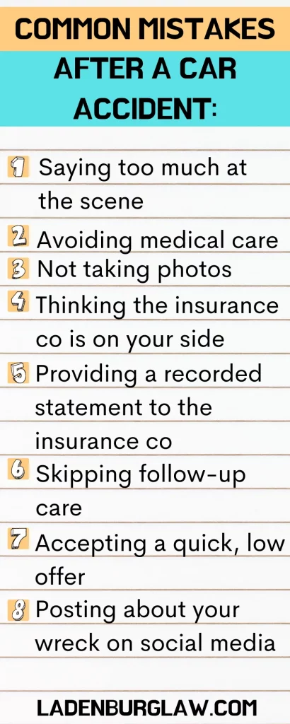 Top 8 Mistakes to Avoid When Dealing with Insurance Companies After a Car Accident