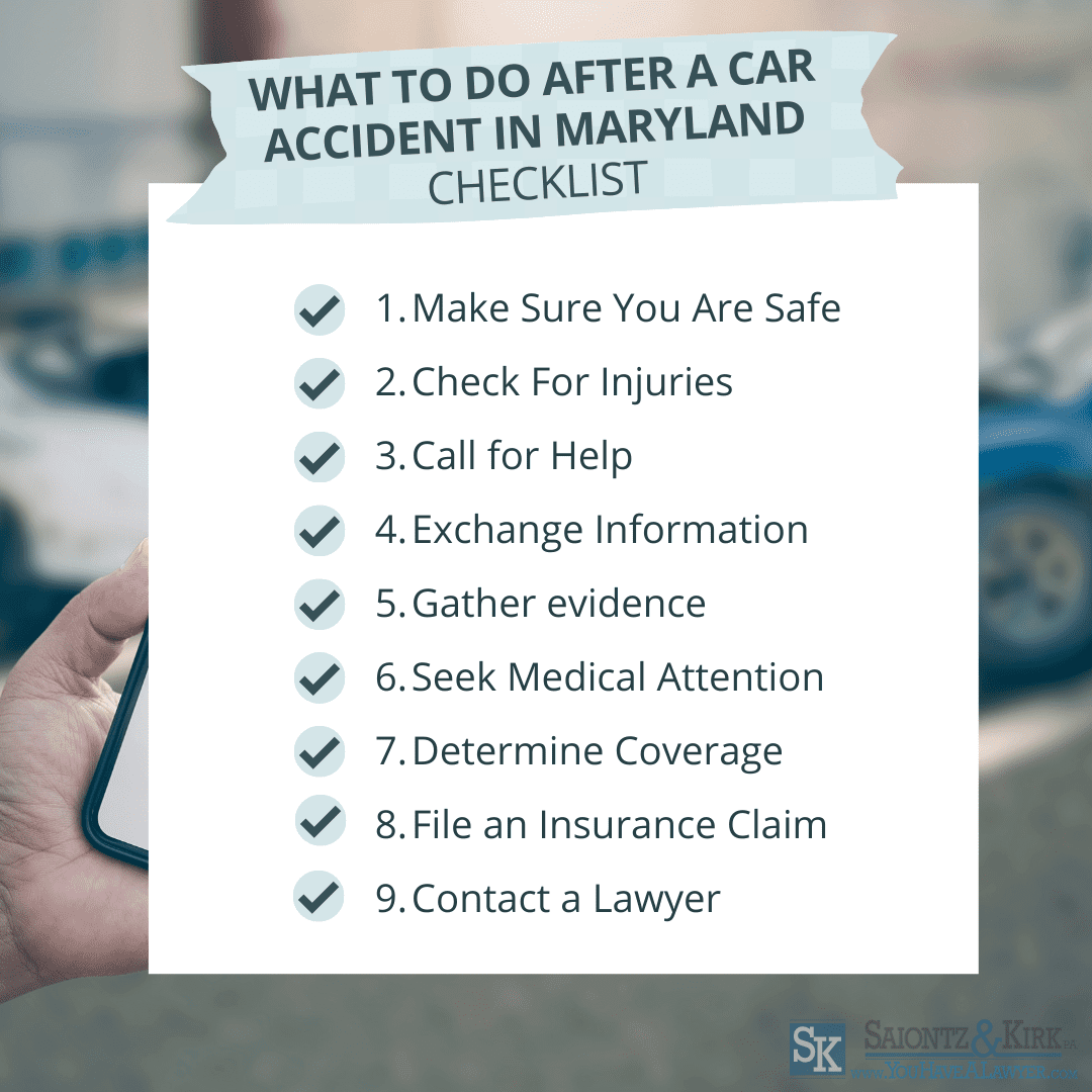 What to Do After a Car Accident in Maryland?